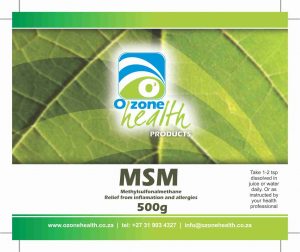 MSM - Methylsulfonylmethane  Home MSM lable 300x252